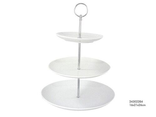 Etagere 3 laags rond 16x21x26cm