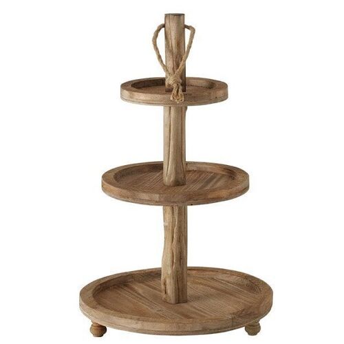 Boltze Home Etagere Wilma hout H55cm dia 33cm