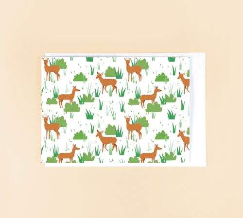 Deer Pattern Greetings Card