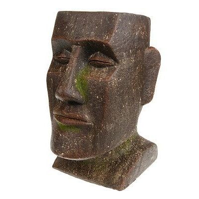 Dijk Natural Collections Bloempot gezicht paas eiland magnesia 25x31x42cm grijs geschikt voor buitengebriuik
