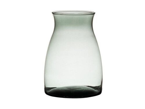 Hakbijl Glass Vaas Essentials Julia grijs transparant H20cm