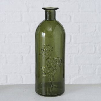 Boltze Home Vase bouteille Lesina Ø7xh20.8cm vert 1