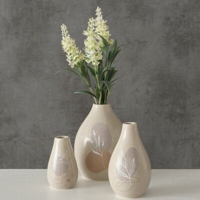 Boltze Home Vaas Stona aardewerk 3-delige set h8/11/12cm