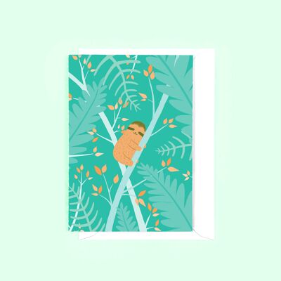 Sleepy Sloth Greetings Card