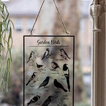 Esschert Design Impression sur verre oiseaux de jardin 20x30cm 2