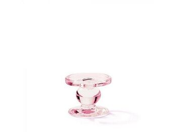 Ambiente Bougeoir verre Rose Ø9xh7cm