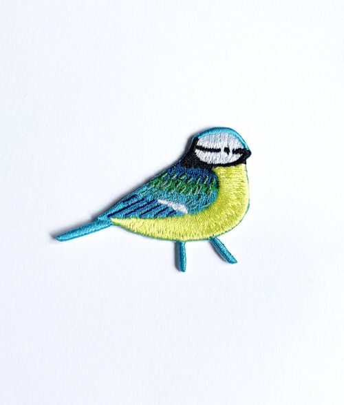 Blue Tit Embroidered Patch