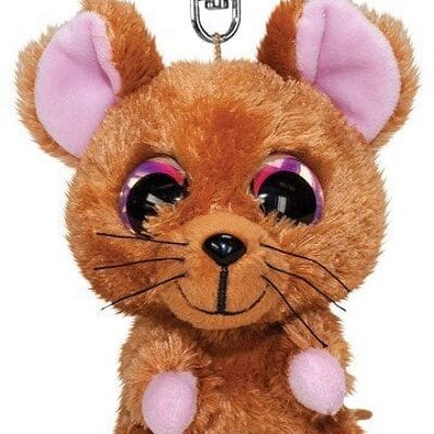 Lumo Stars Knuffel Mouse Mus met clip 8,5cm sleutelhanger