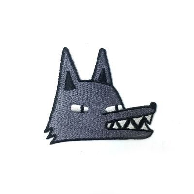 Wolf Head Embroidered Patch