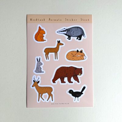 Woodland Animals Sticker Sheet