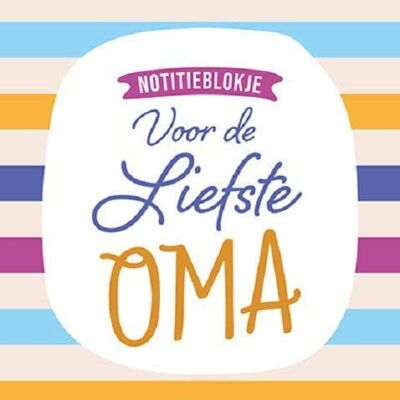 Deltas Notitieblokje - Voor de liefste oma 17x13,5cm 160blz