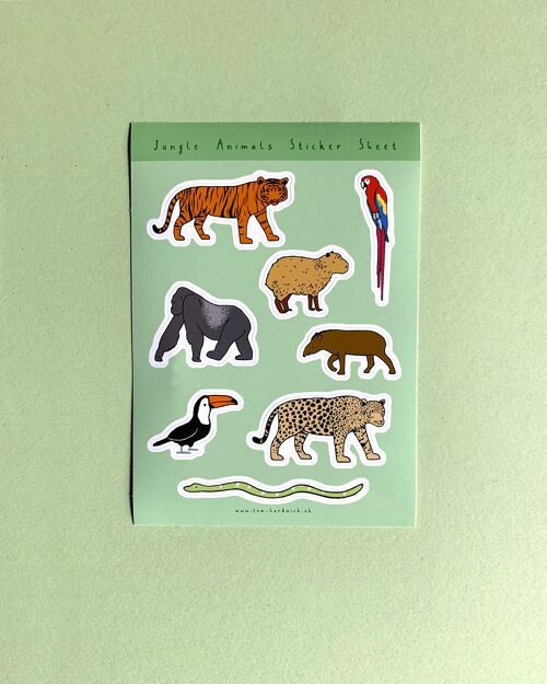 Jungle Animals Sticker Sheet