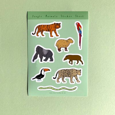 Jungle Animals Sticker Sheet