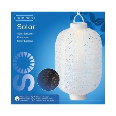 LED Solar lantaarn Ø20-H30cm nylon heeft 6 branduren en schakelaar