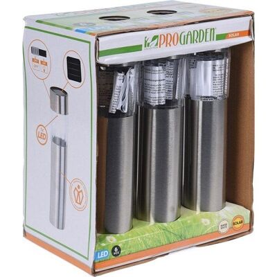 Solarlamp rvs set van 6 stuks