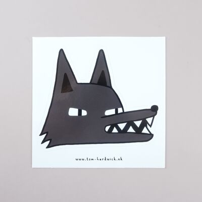 Wolf Head Kiss Cut Sticker