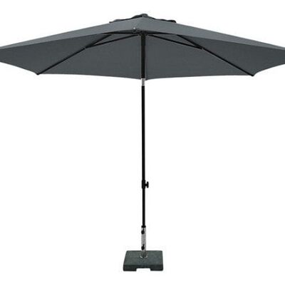 Parasol MYKANOS PUSH-UP rond 250 cm met tilt-functie 100%poly GRIJS