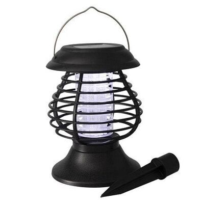 Insecten vanger LED/UV 22cm solar Zwart kunststof