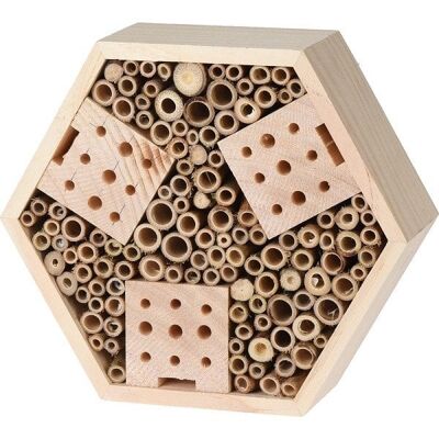 Insectenhotel hexagon naturel 22,5x20x7,5cm