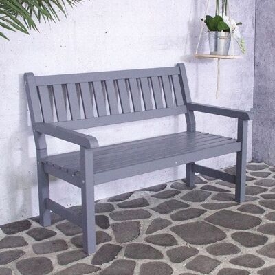 Tuinbank Bordeaux 2-seater vurenhout 125x70x92cm grijs