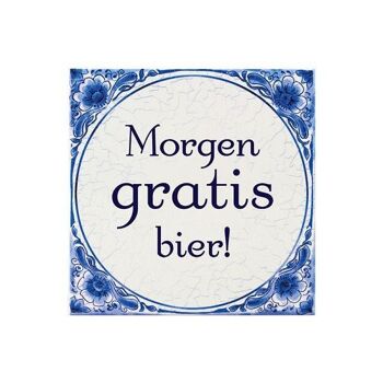 Carrelage bleu de Delft Paperdreams - Bière gratuite demain