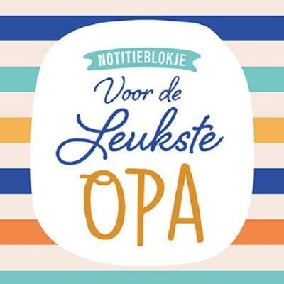 Deltas Notitieblokje - Voor de leukste opa 17x13,5cm 160blz