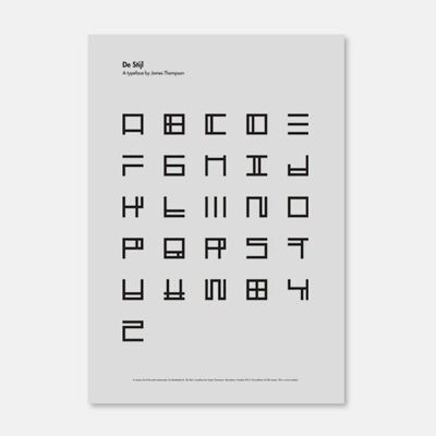 Typographie De Stijl de A à Z Poster
