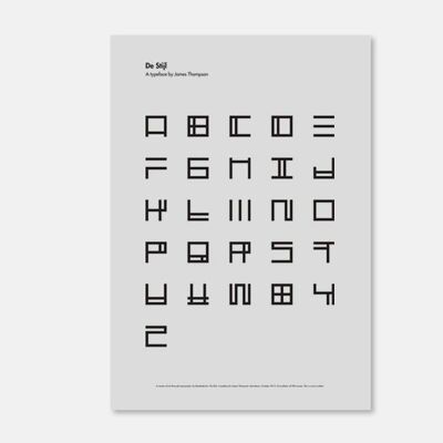 De Stijl A-to-Z Typography Poster