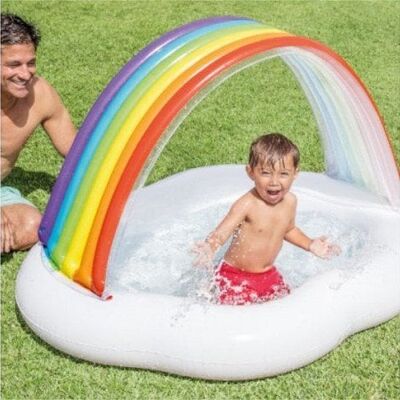 Intex regenboog op wolk zwembad 142x119cm