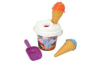 Adriatic Set seau licorne Ø13cm avec cornets de glace et boule