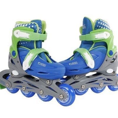 Street Rider Inline skates hardboot blauw verstelbaar maat 26-29 abec 7