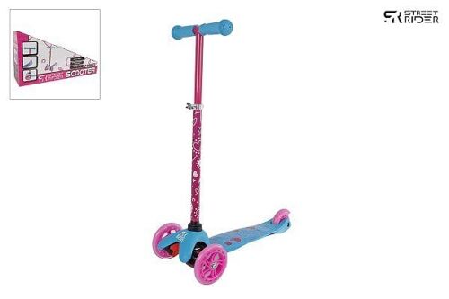 Street Rider 3-wiel step met verstelbaar stuur abec 7 roze