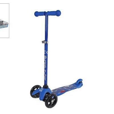 Street Rider 3-wiel step met verstelbaar stuur abec 7 blauw