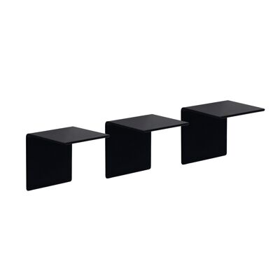FLOT Mini Glueless Floating Shelf Black (3 units)