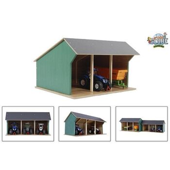 Hangar agricole Kids Globe pour tracteurs 1:32 45x28x22cm (hors accessoires)