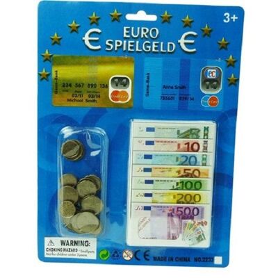 Speelgeld Euro biljetten en munten