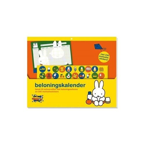 Buy wholesale Miffy reward calendar with 240 motivational stickers.  Dimensions: 332 x 260 x 6 mm.