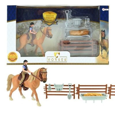 Toi Toys Paard met ruiter en accessoires in vensterdoos