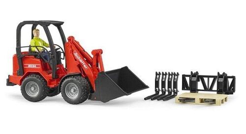 Bruder Schaffer shovel 2034 Compacte lader met accessoires en speelfiguur