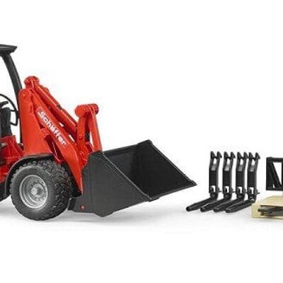 Bruder Schaffer shovel 2034 Compacte lader met accessoires en speelfiguur