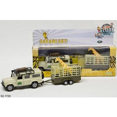Landrover Defender+giraffe trailer