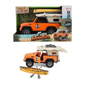 Toi Toys Car 4x4 + tente de toit avec canoë