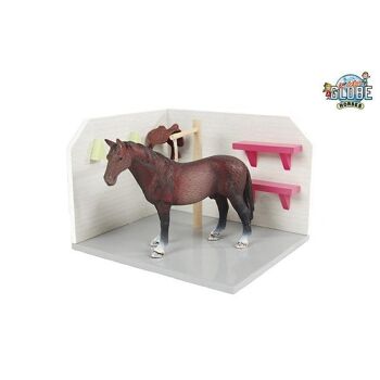 Kids Globe box de toilette pour chevaux 15x17,5x12cm rose (hors accessoires et cheval)