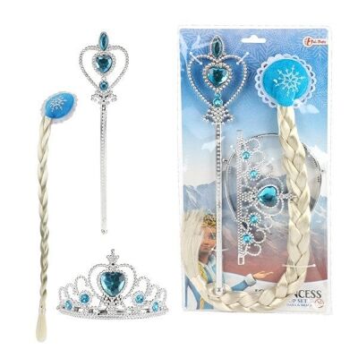 Toi Toys Ice Princess set met vlecht, tiara en toverstaf