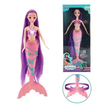 Toi Toys Mermaids Poupée sirène cheveux longs avec lumière et son