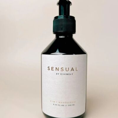 Sensual by Givingly gel de masaje Lubricante 2 en 1 base Silicona