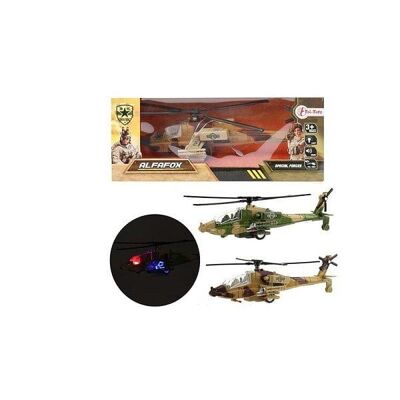 Toi Toys ALFAFOX Helikopter militair pull back met licht en geluid