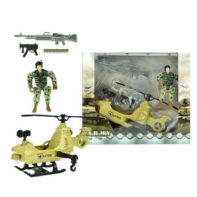 Toi Toys Soldaat met helikopter en accessoires
