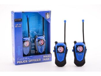 Talkie-walkie John Toy Police +/- 80 mètres de portée
