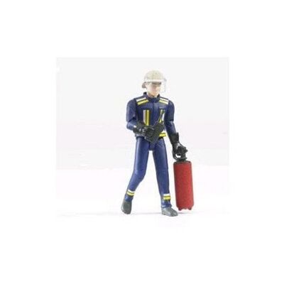 Bruder Brandweerman met helm, brandblusser en portofoon 10,7 cm